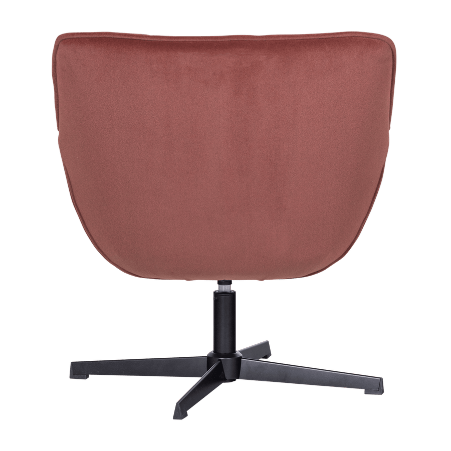 WIBO DRAAIFAUTEUIL MAT VELVET BRUINROOD [fsc]