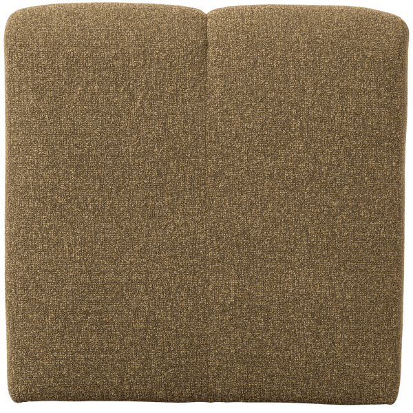 MOJO EETBANK 84CM MET RUGLEUNING BOUCLE GEEL/BRUIN MELANGE