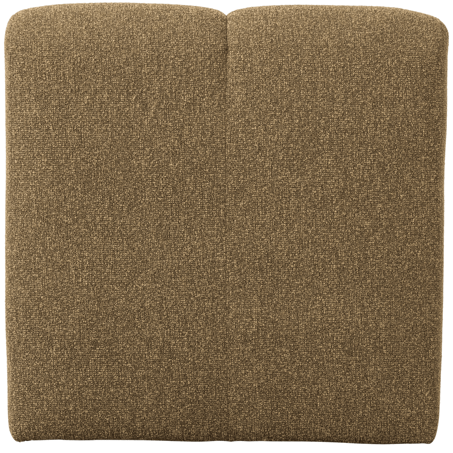 MOJO EETBANK 84CM MET RUGLEUNING BOUCLE GEEL/BRUIN MELANGE