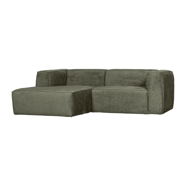 BEAN CHAISE LONGUE BANK LINKS STRUCTURE VELVET MOSS