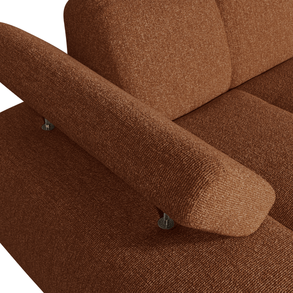 MOJO CHAISE LONGUE ELEMENT LINKS BOUCLE ROESTBRUIN MELANGE