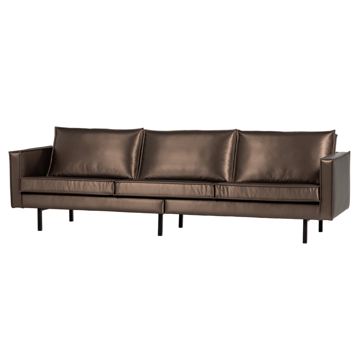 RODEO 3-ZITS BANK METALLIC KOPER BRUIN