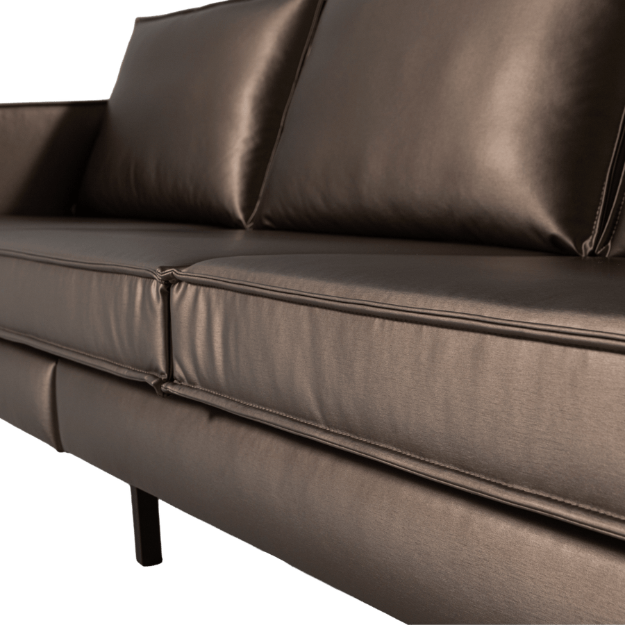 RODEO 3-ZITS BANK METALLIC KOPER BRUIN