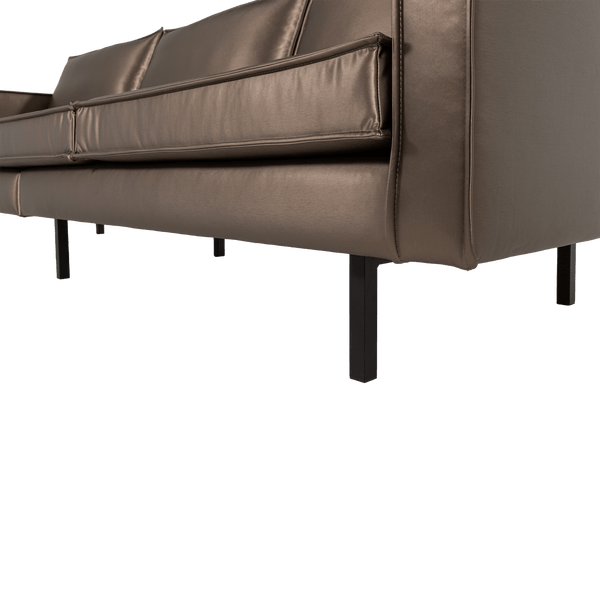 RODEO 3-ZITS BANK METALLIC KOPER BRUIN