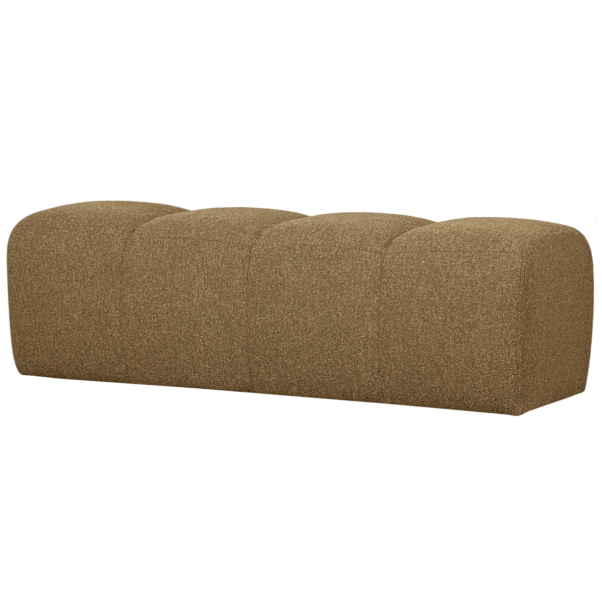 MOJO EETBANK 164 CM BOUCLE GEEL/BRUIN MELANGE