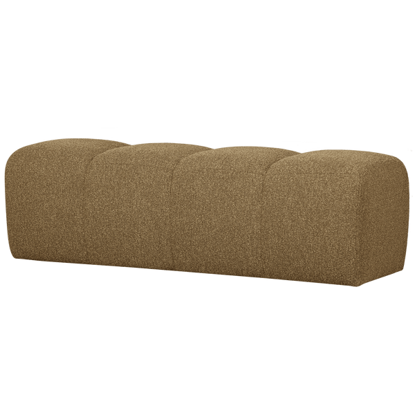 MOJO EETBANK 164 CM BOUCLE GEEL/BRUIN MELANGE