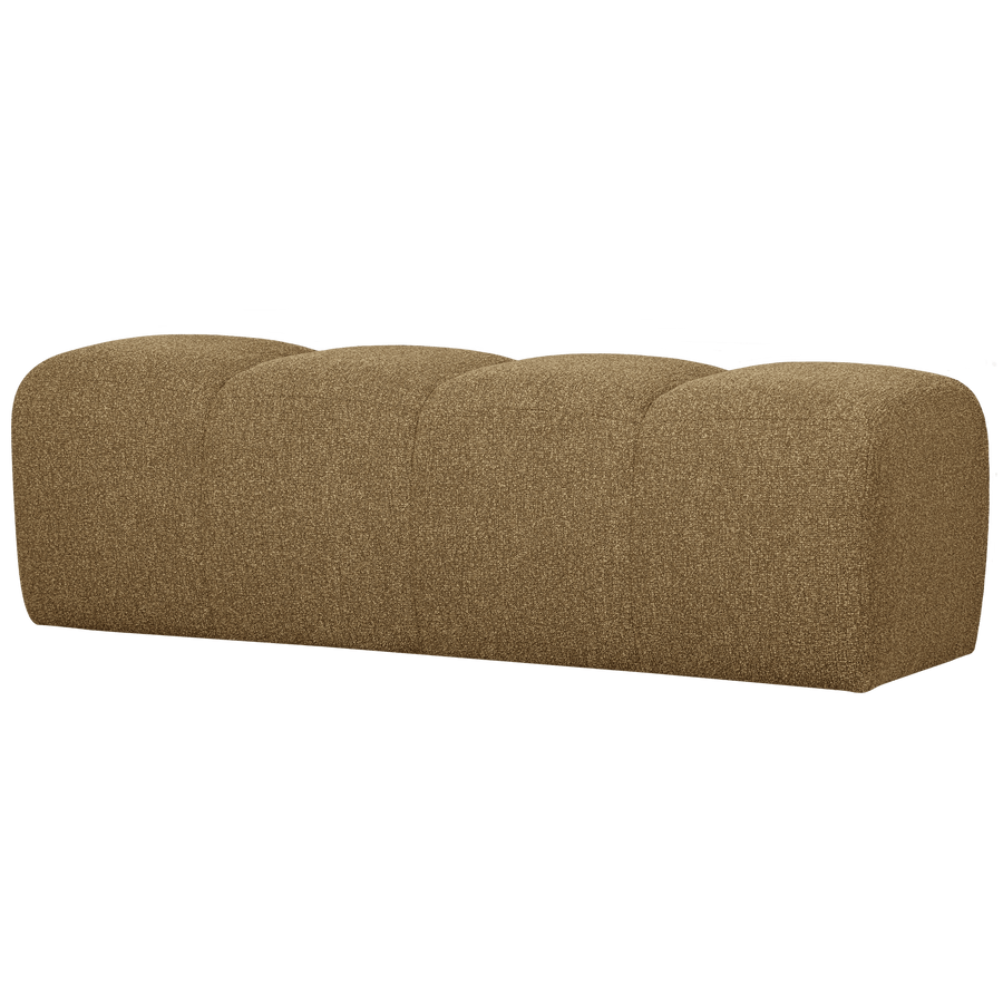 MOJO EETBANK 164 CM BOUCLE GEEL/BRUIN MELANGE