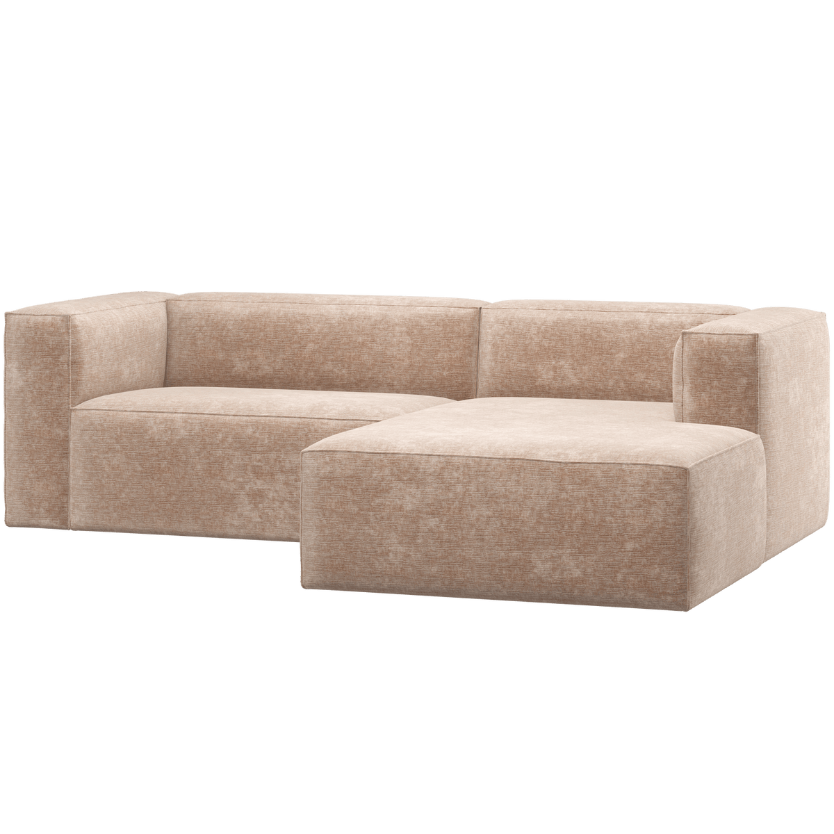 BEAN CHAISE LONGUE BANK RECHTS CHENILLE VELVET NATUREL