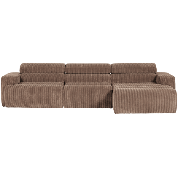 NOVI CHAISE LONGUE BANK RECHTS RIBSTOF TAUPE