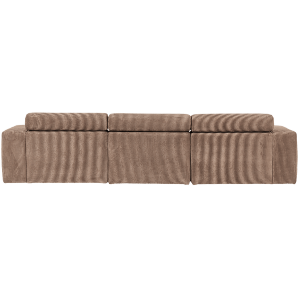 NOVI CHAISE LONGUE BANK RECHTS RIBSTOF TAUPE