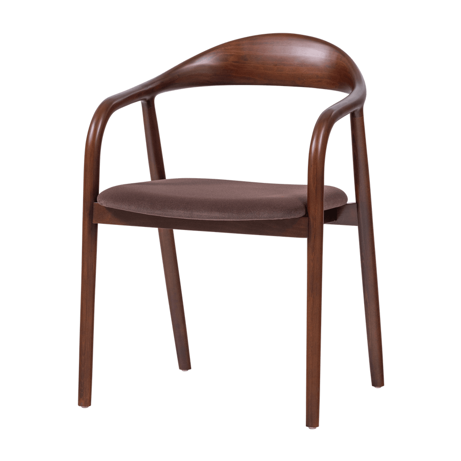BRAN EETKAMERSTOEL BEUKENHOUT VELVET BRUIN [fsc]