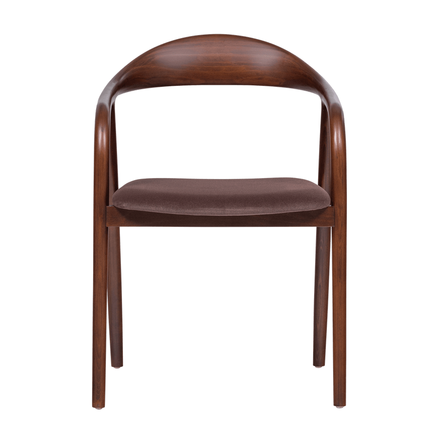 BRAN EETKAMERSTOEL BEUKENHOUT VELVET BRUIN [fsc]