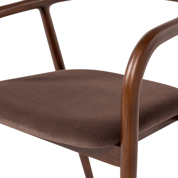 BRAN EETKAMERSTOEL BEUKENHOUT VELVET BRUIN [fsc]