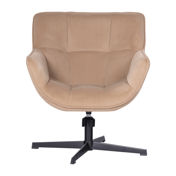 WIBO DRAAIFAUTEUIL MAT VELVET ZAND [fsc]