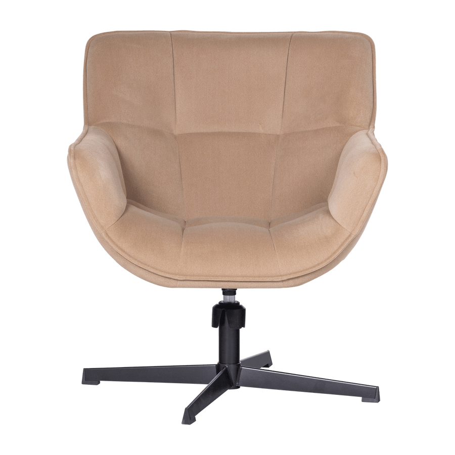 WIBO DRAAIFAUTEUIL MAT VELVET ZAND [fsc]