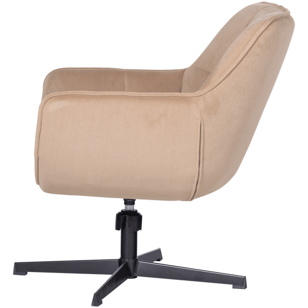 WIBO DRAAIFAUTEUIL MAT VELVET ZAND [fsc]