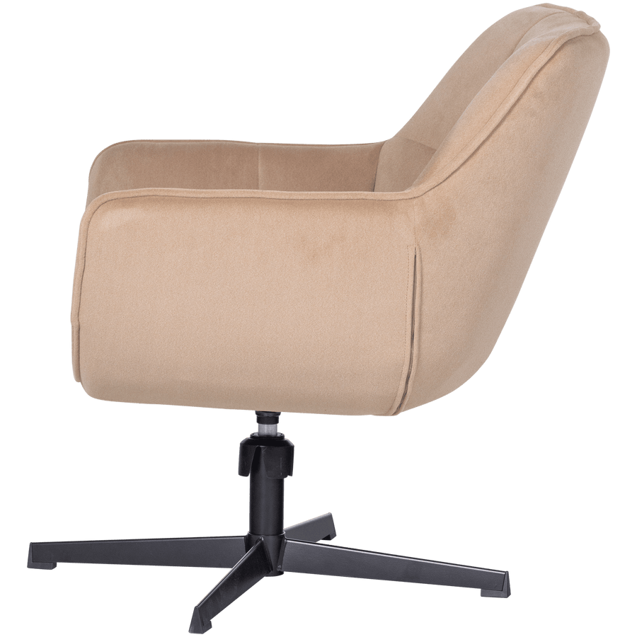 WIBO DRAAIFAUTEUIL MAT VELVET ZAND [fsc]