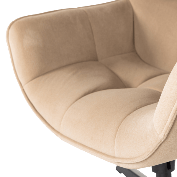 WIBO DRAAIFAUTEUIL MAT VELVET ZAND [fsc]