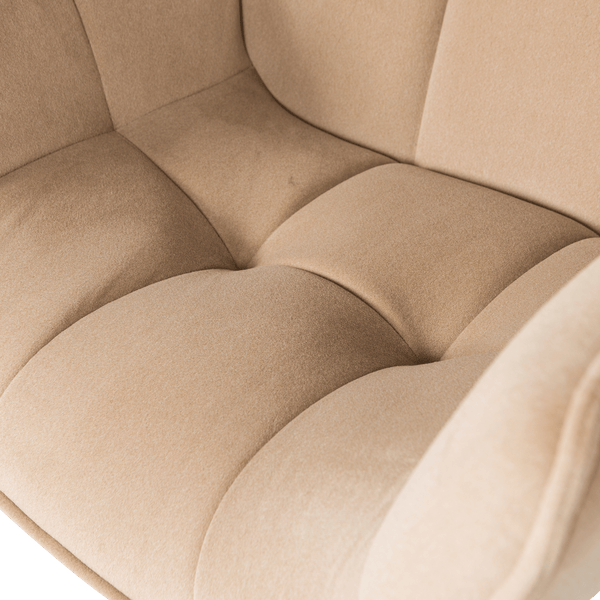 WIBO DRAAIFAUTEUIL MAT VELVET ZAND [fsc]