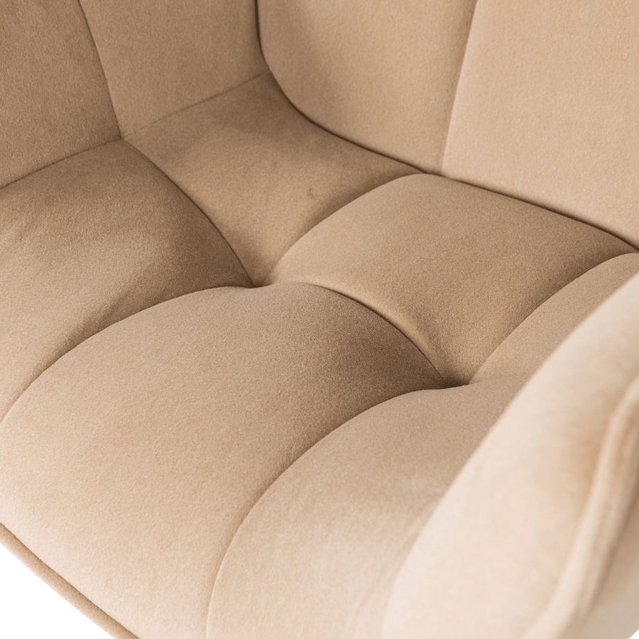WIBO DRAAIFAUTEUIL MAT VELVET ZAND [fsc]