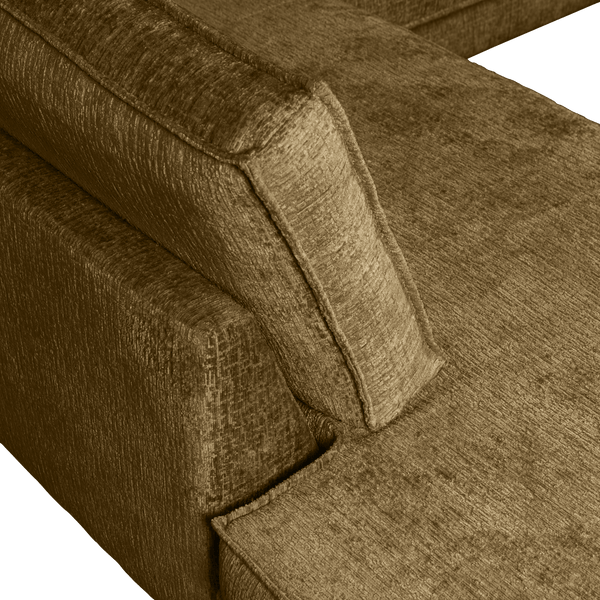 RODEO HOEKBANK LINKS STRUCTURE VELVET BRASS