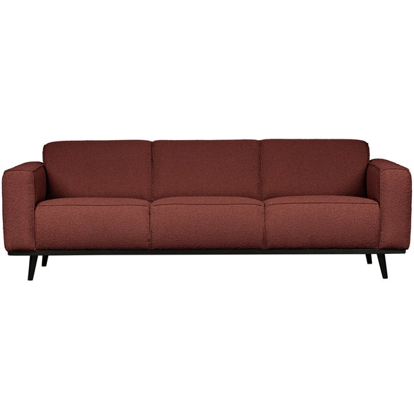 STATEMENT 3-ZITS BANK 230 CM BOUCLE KASTANJEBRUIN