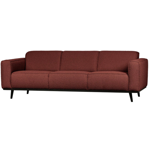 STATEMENT 3-ZITS BANK 230 CM BOUCLE KASTANJEBRUIN
