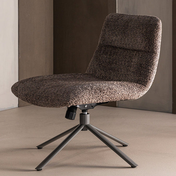 SOREN VERSTELBARE DRAAIFAUTEUIL WOLLIG BRUIN