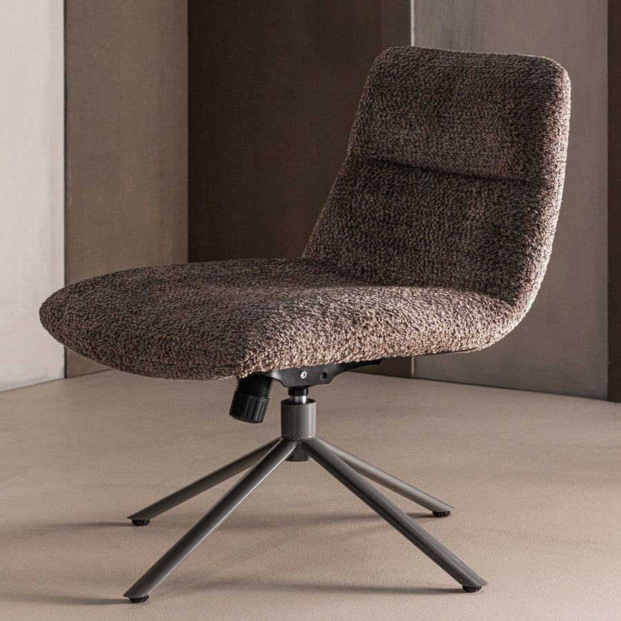 SOREN VERSTELBARE DRAAIFAUTEUIL WOLLIG BRUIN
