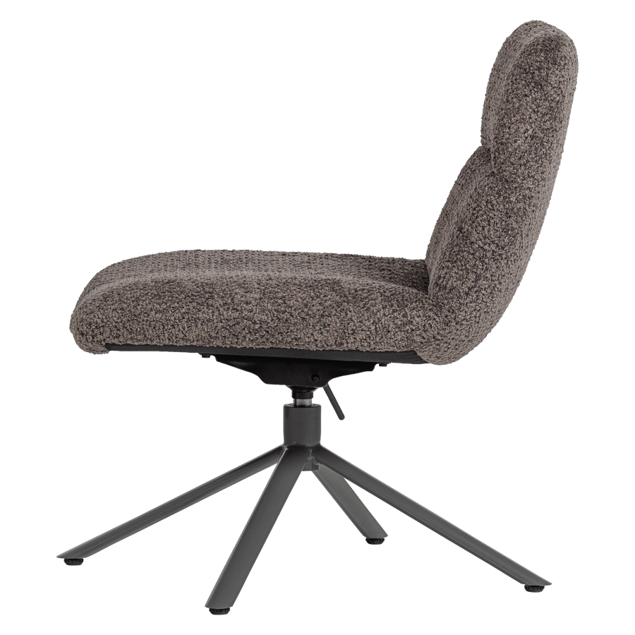 SOREN VERSTELBARE DRAAIFAUTEUIL WOLLIG BRUIN