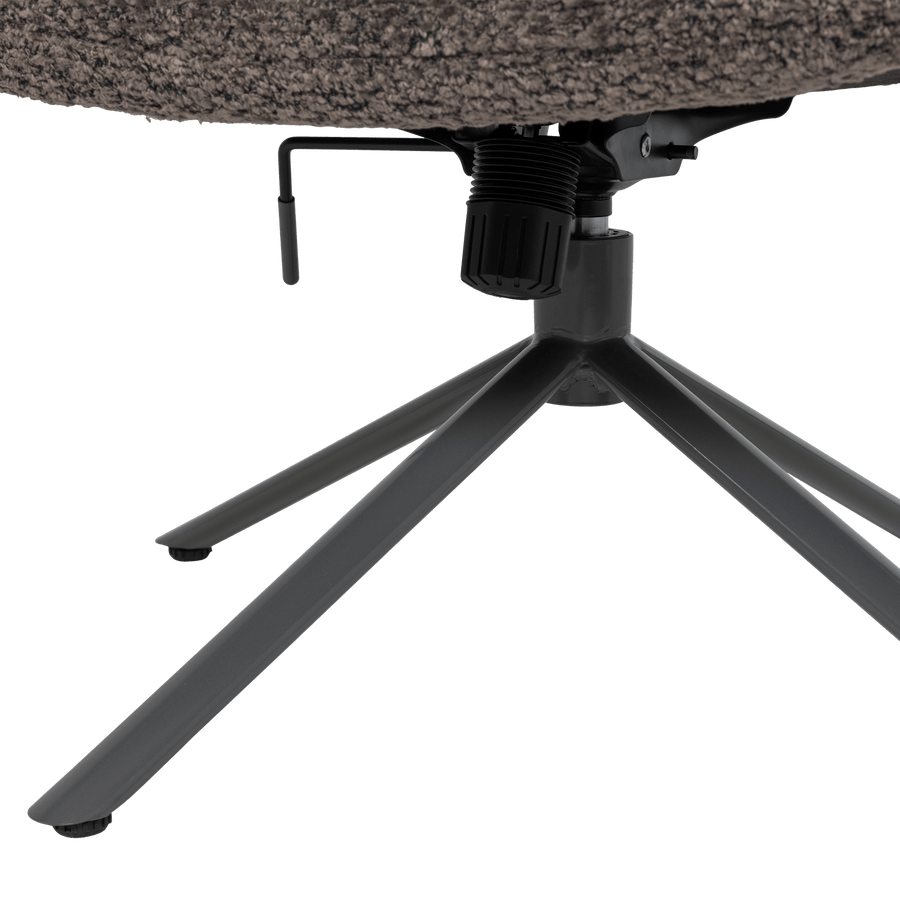SOREN VERSTELBARE DRAAIFAUTEUIL WOLLIG BRUIN