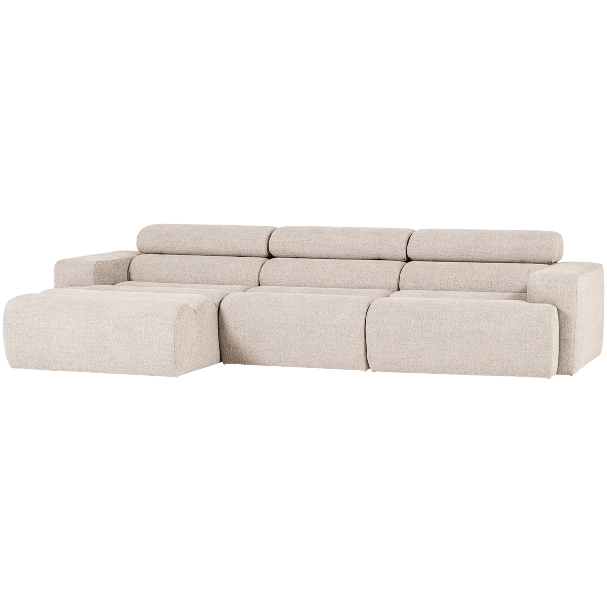 NOVI CHAISE LONGUE BANK LINKS BOUCLE NATUREL