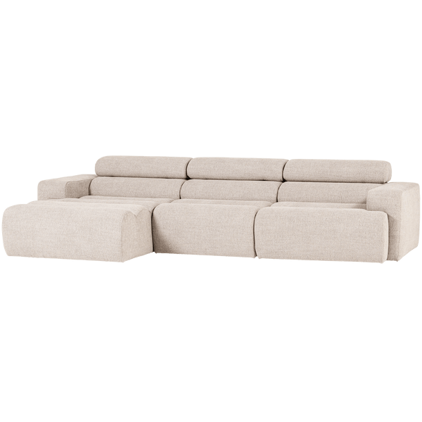 NOVI CHAISE LONGUE BANK LINKS BOUCLE NATUREL