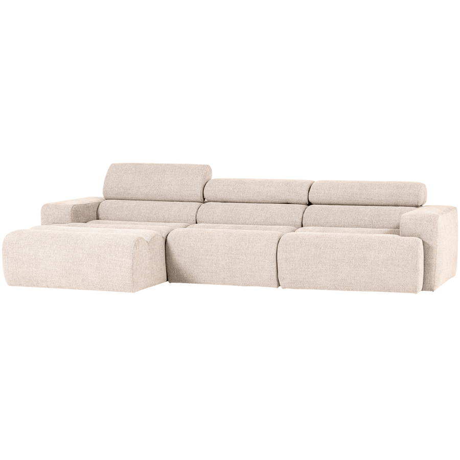 NOVI CHAISE LONGUE BANK LINKS BOUCLE NATUREL
