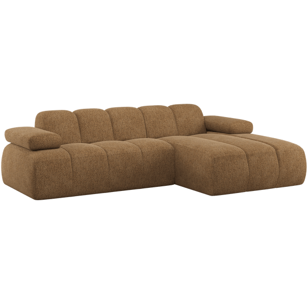 MOJO CHAISE LONGUE BANK RECHTS WOLLIG HONINGGEEL