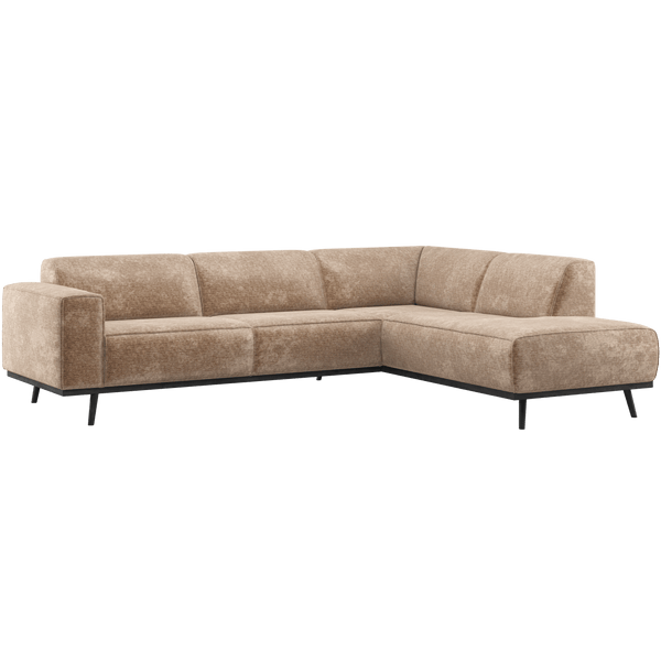 STATEMENT HOEKBANK RECHTS CHENILLE VELVET TAUPE