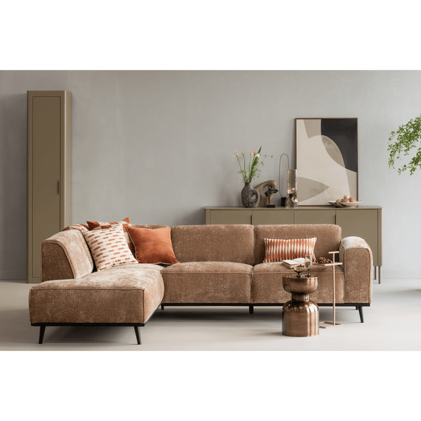 STATEMENT HOEKBANK LINKS CHENILLE VELVET TAUPE