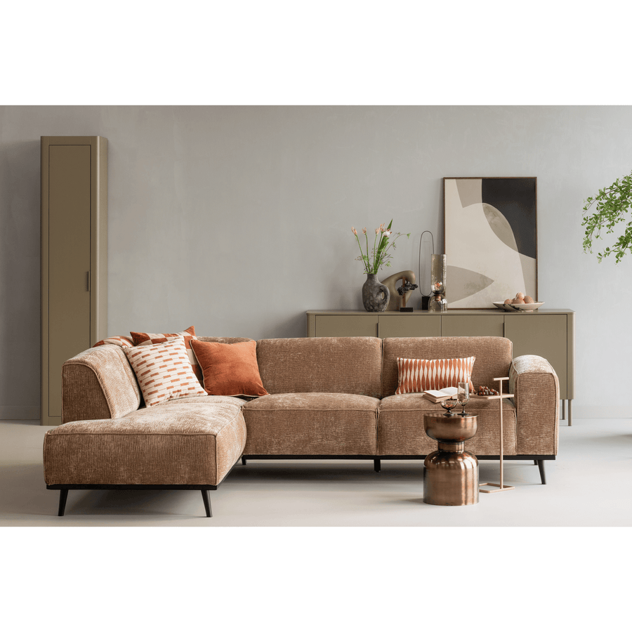 STATEMENT HOEKBANK LINKS CHENILLE VELVET TAUPE