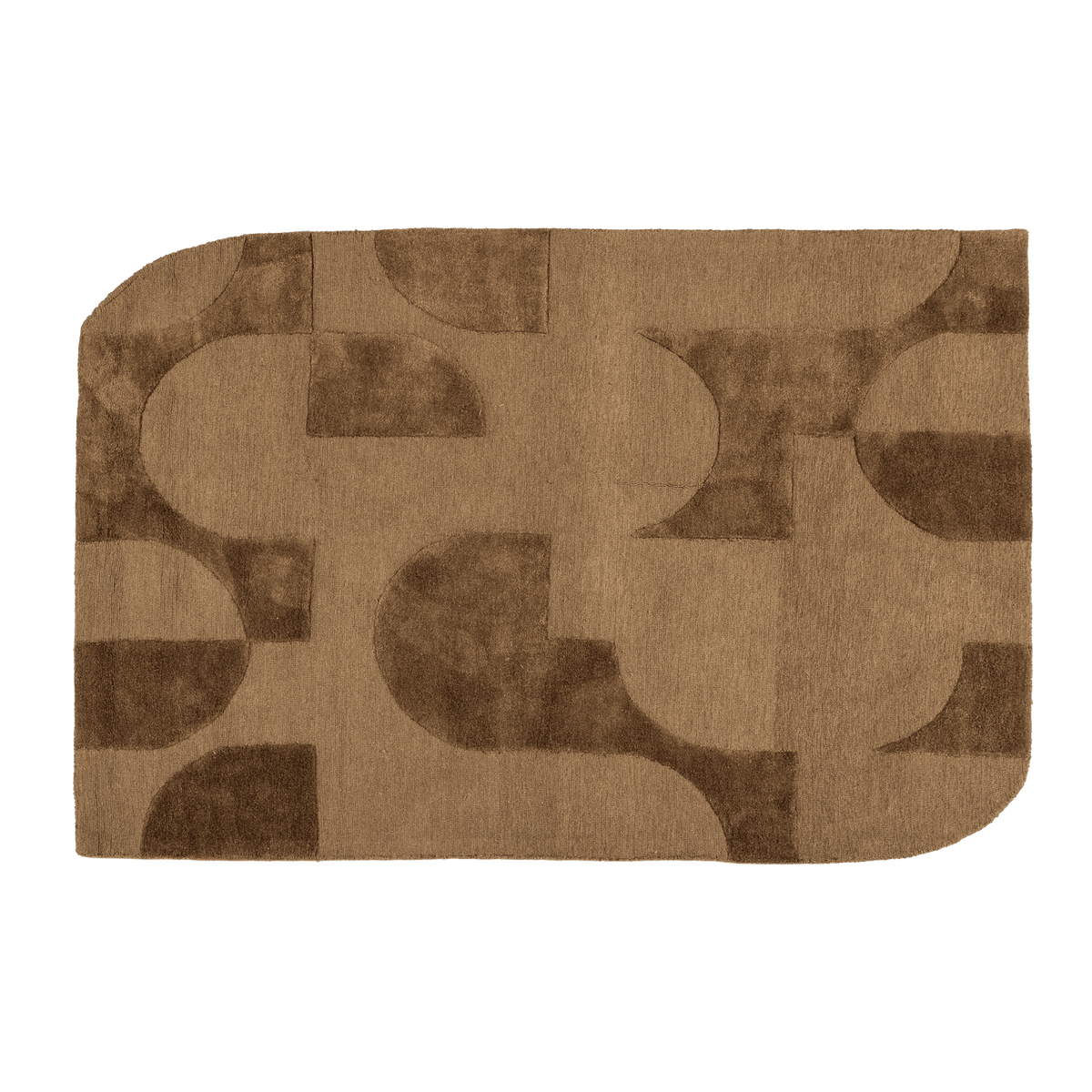 LIVO VLOERKLEED VISCOSE/WOL BRUIN 170x240 CM