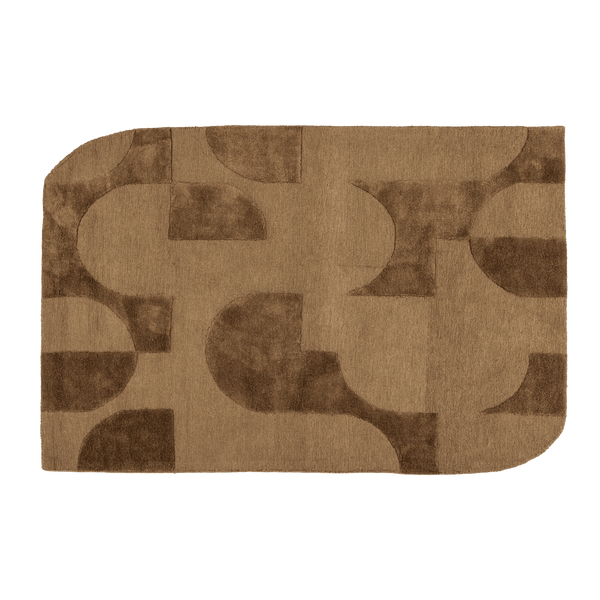 LIVO VLOERKLEED VISCOSE/WOL BRUIN 170x240 CM