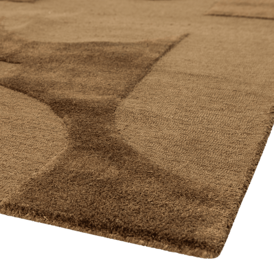 LIVO VLOERKLEED VISCOSE/WOL BRUIN 170x240 CM