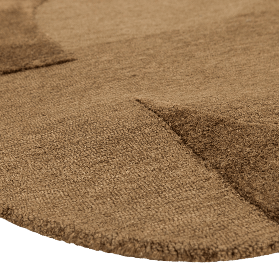 LIVO VLOERKLEED VISCOSE/WOL BRUIN 170x240 CM