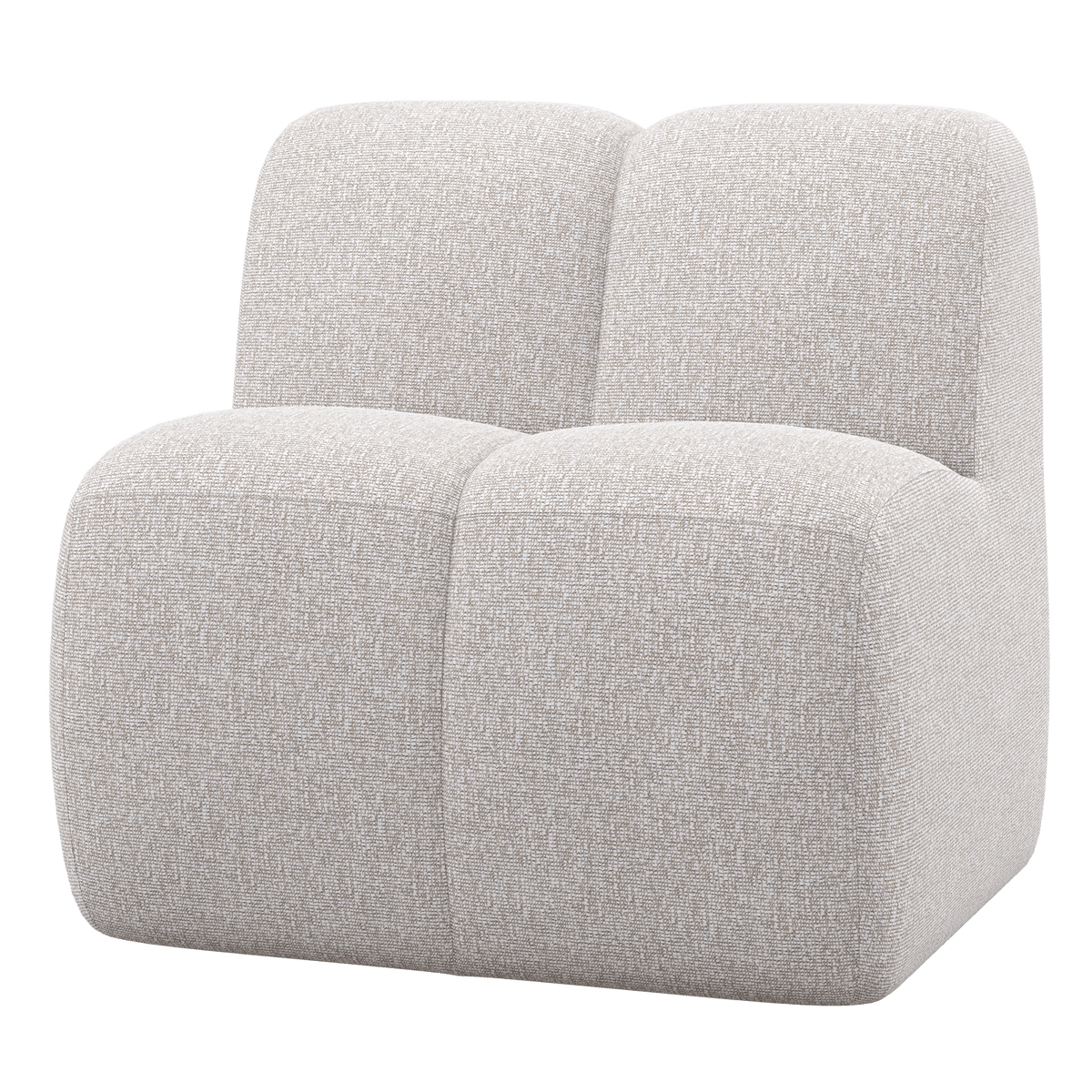 MOJO EETBANK 84 CM MET RUGLEUNING BOUCLE ECRU MELANGE