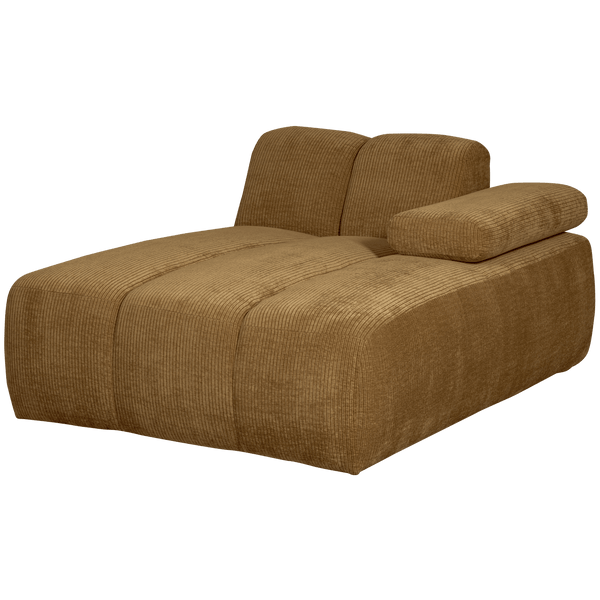 MOJO CHAISE LONGUE ELEMENT RECHTS RIBSTOF HONINGGEEL