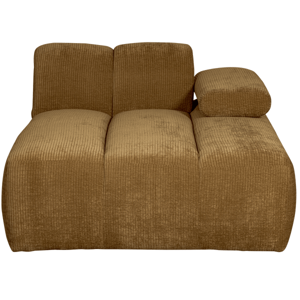 MOJO CHAISE LONGUE ELEMENT RECHTS RIBSTOF HONINGGEEL