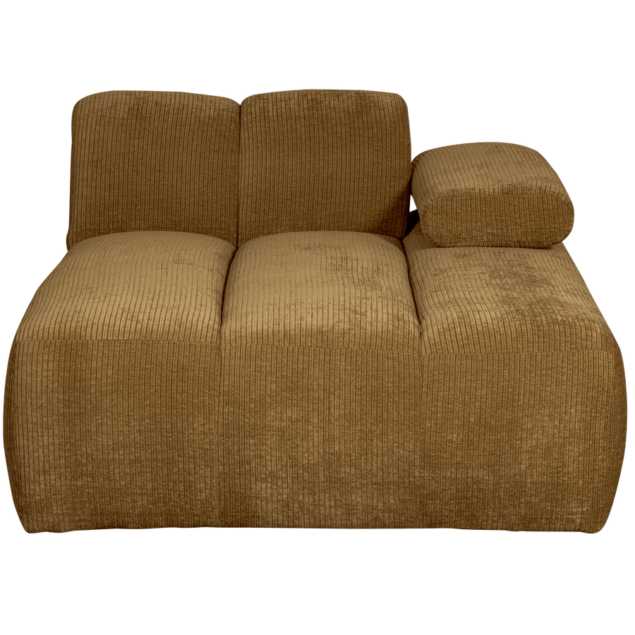 MOJO CHAISE LONGUE ELEMENT RECHTS RIBSTOF HONINGGEEL
