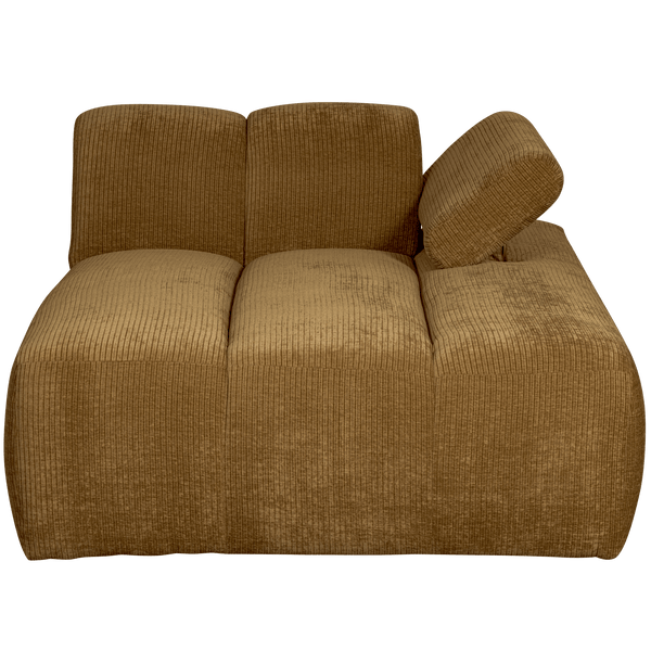MOJO CHAISE LONGUE ELEMENT RECHTS RIBSTOF HONINGGEEL