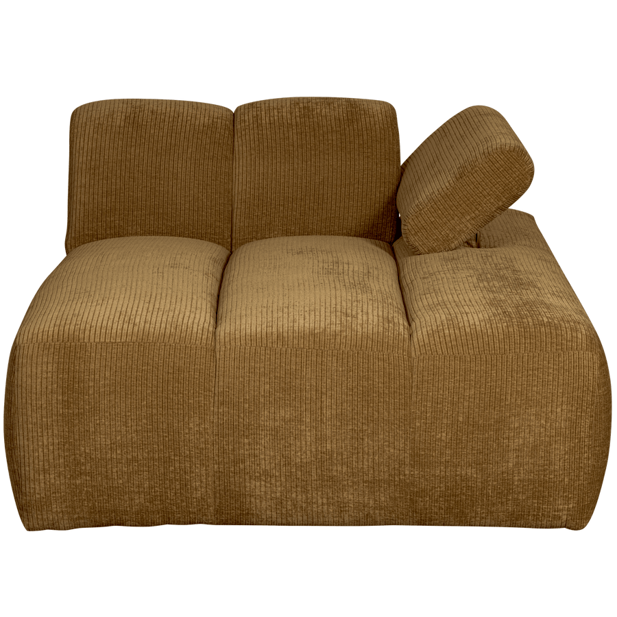MOJO CHAISE LONGUE ELEMENT RECHTS RIBSTOF HONINGGEEL