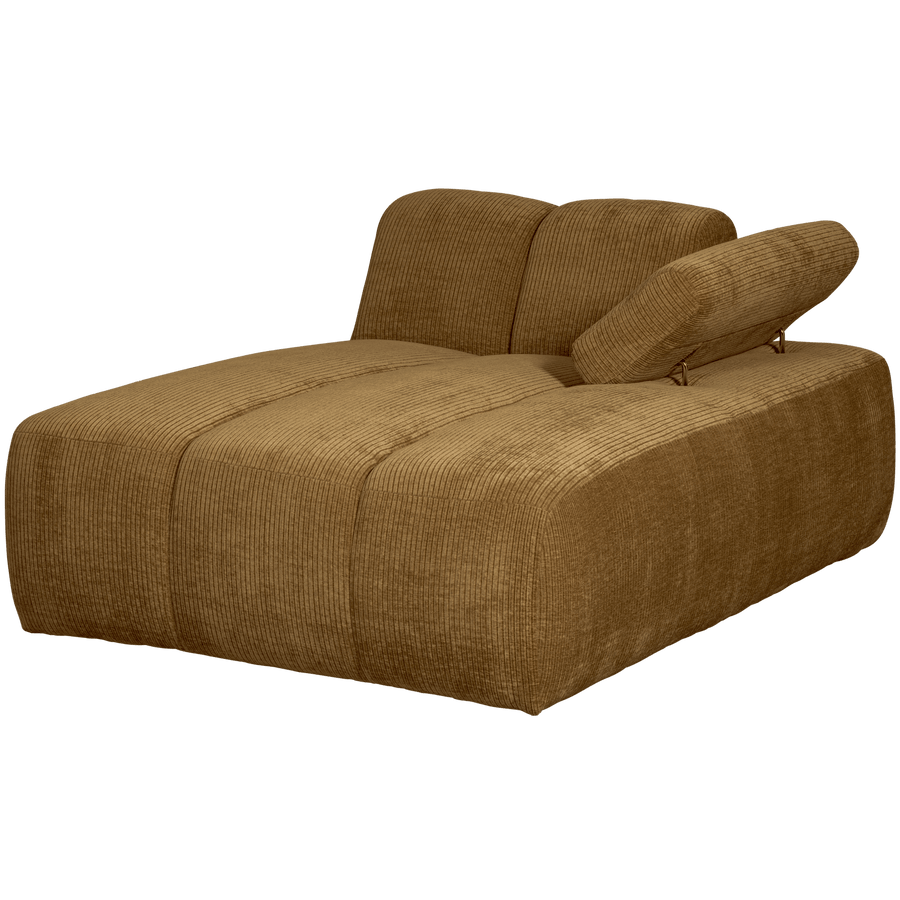 MOJO CHAISE LONGUE ELEMENT RECHTS RIBSTOF HONINGGEEL