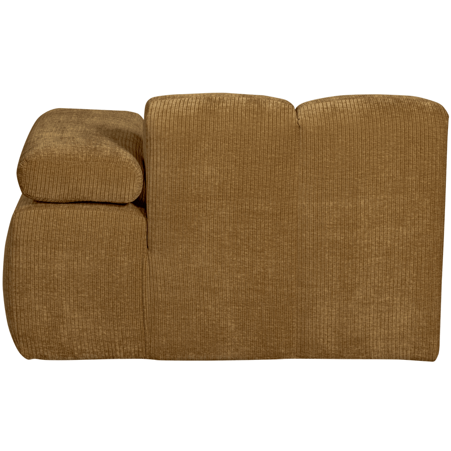 MOJO CHAISE LONGUE ELEMENT RECHTS RIBSTOF HONINGGEEL